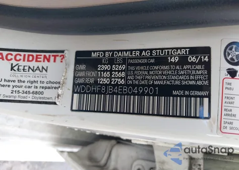 2014 Mercedes-Benz E 350 4Matic from USA, damaged, VIN WDDHF8JB4EB049901